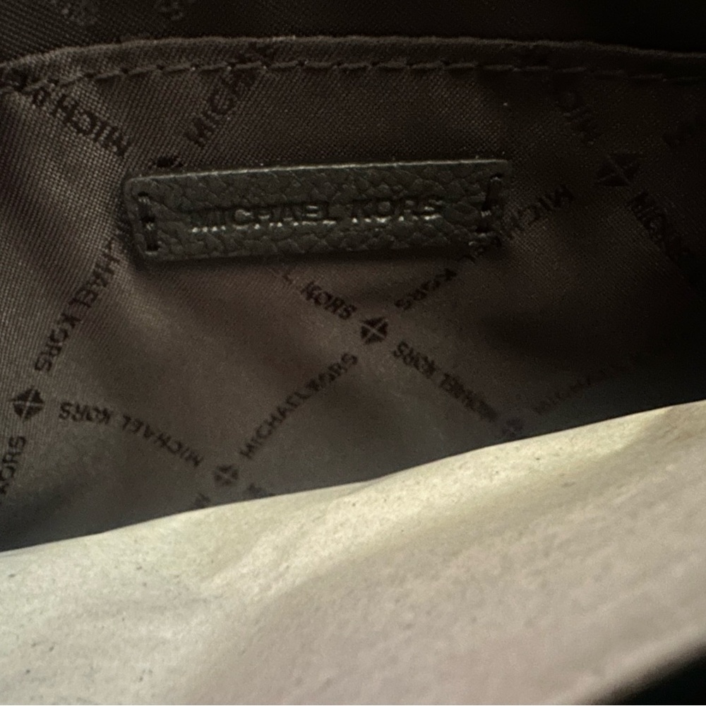 Michael Kors Black and Gray MK Monogram Zip Pouch - Picture 4 of 6